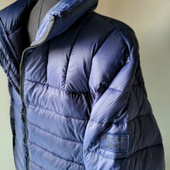 Reebok Blue Eco Down Bomber Puffer Jacket NWT Sz M - Picture 3 of 10